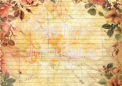 floral Journal Kit 10 pages - Yvonne Prestons Crafty Little corner 's ...