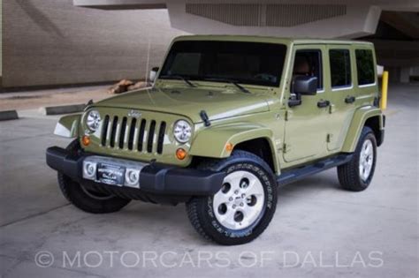 Buy used 2013 JEEP WRANGLER UNLIMITED SAHARA COMMANDO GREEN NAVIGATION 4X4 in Carrollton, Texas ...