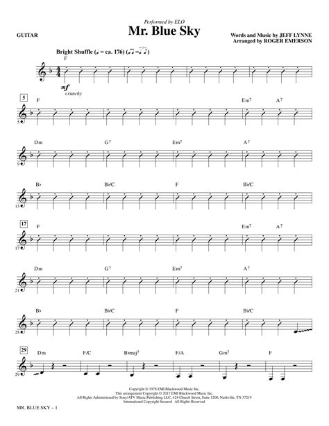 Mr. Blue Sky - Guitar | Sheet Music Direct