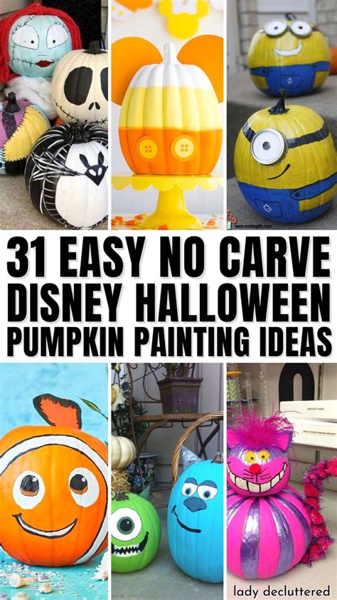 31 Easy Disney Pumpkin Painting Ideas » Lady Decluttered in 2023 ...