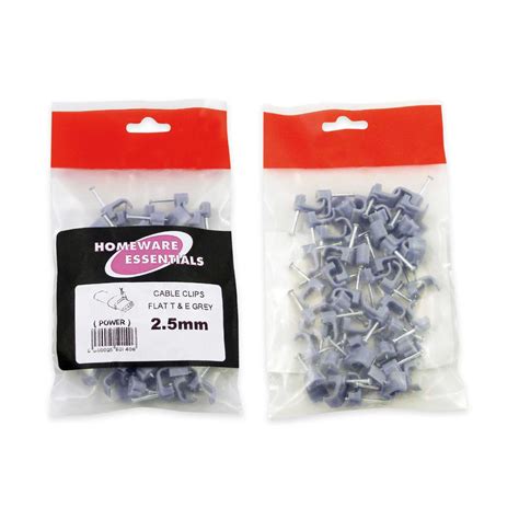 Wholesale Flat Cable Clips 2.5mm - Homeware Essentials