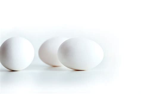 Premium Photo | White chicken eggs