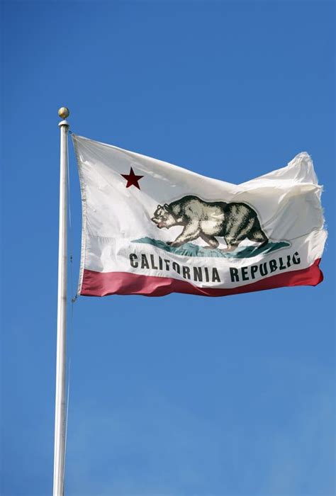 Flag Of California Republic, USA. Stock Photo - Image of material ...