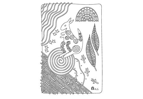 Free Aboriginal Art Coloring Pages