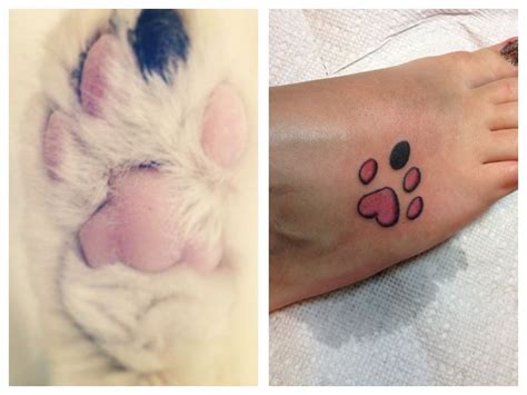 Cat paw print tattoo... | my weakness | Pinterest