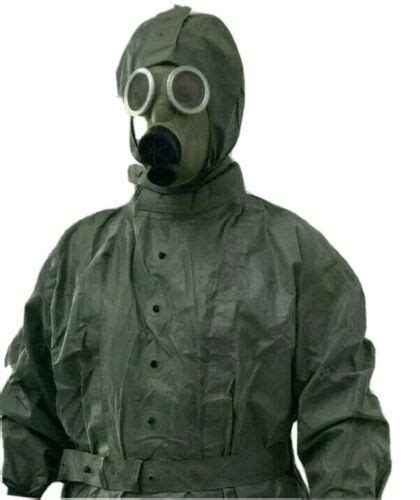 RADIATION NBC HAZMAT SUIT WITH SEALED GAS MASK NBC PROTECTION SET | eBay