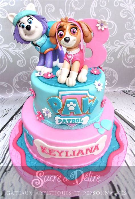 Paw Patrol Birthday Cake with Cute Dog Toppers