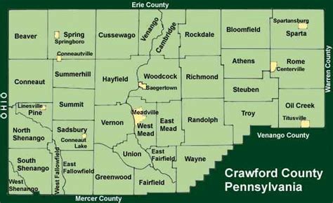 Crawford County Pennsylvania Township Maps