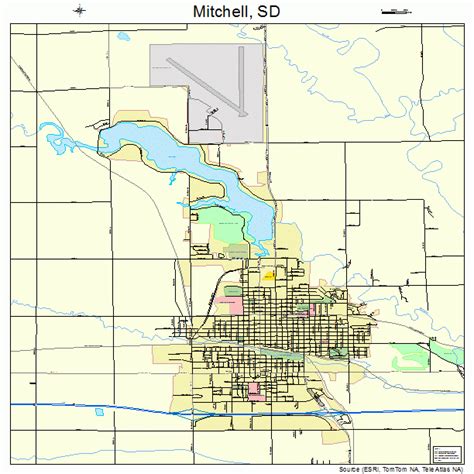 Mitchell South Dakota Street Map 4643100