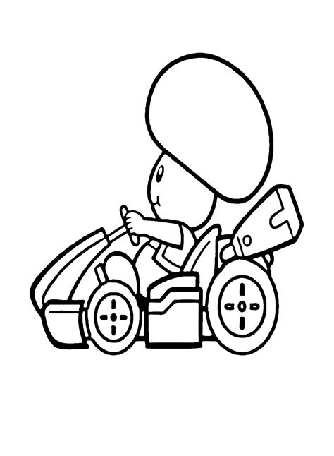 Mario Kart Toad coloring page - Download, Print or Color Online for Free