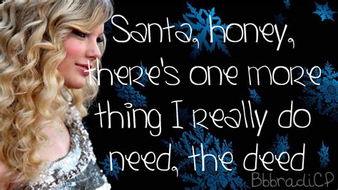 Taylor Swift- Santa Baby (Lyrics) - YouTube