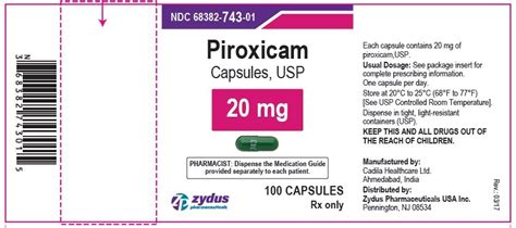 Piroxicam - FDA prescribing information, side effects and uses