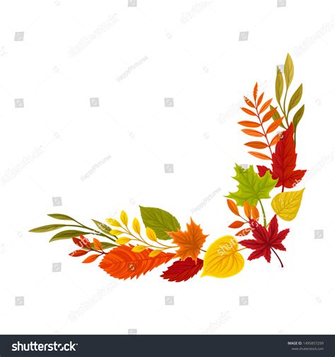 Vector Fall Leaf Border