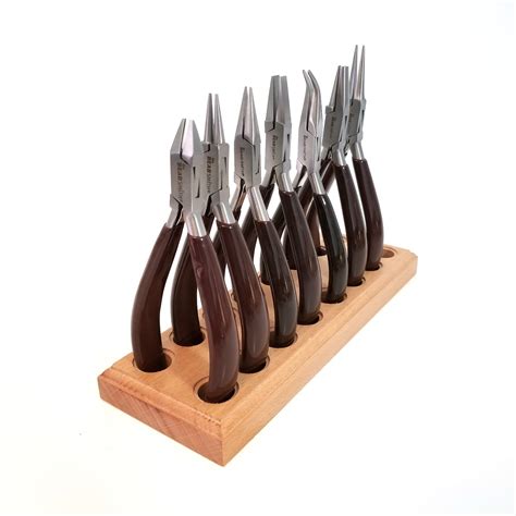 Casual Comfort Jewelry Making Pliers Set with Wood Block, 8 Pieces, Bo ...