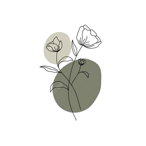 Green Aesthetic Hd Transparent, Aesthetic Green Flower Logo With Outline, Flower Logo, Aesthetic ...