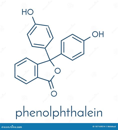 Phenolphthalein Indicator Molecule. Used In Acid Base Titrations And As ...