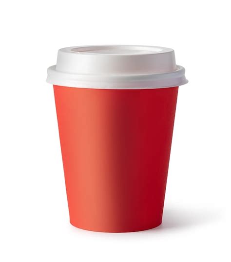 Premium Photo | Red plastic coffee cup
