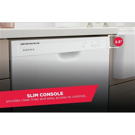 Amana Eco Series 24-in Front Control Built-In Dishwasher (White), 59 ...