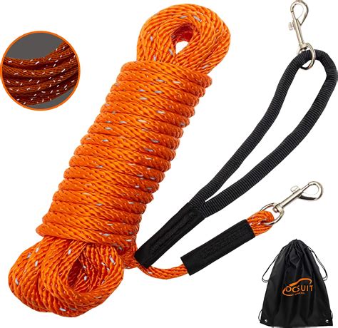 DCSUIT Dog Training Leash Lead Long Rope - 50 FT Reflective Nylon ...