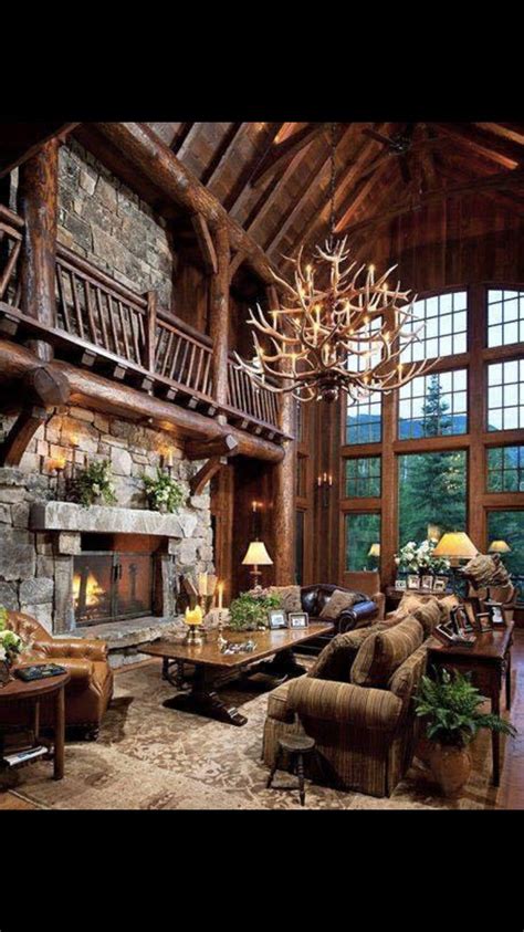 20 Brilliant Rustic Hunting Lodge Decor | Rustic house, Log cabin ...