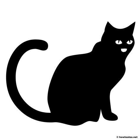 Black Cat Stencil Printable