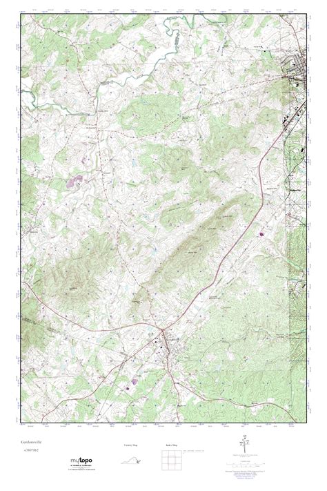 MyTopo Gordonsville, Virginia USGS Quad Topo Map