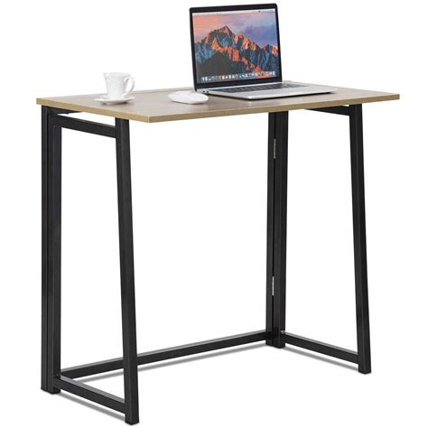 Buy Tangkula Folding Computer Desk, No Assembly Small Folding Desk ...