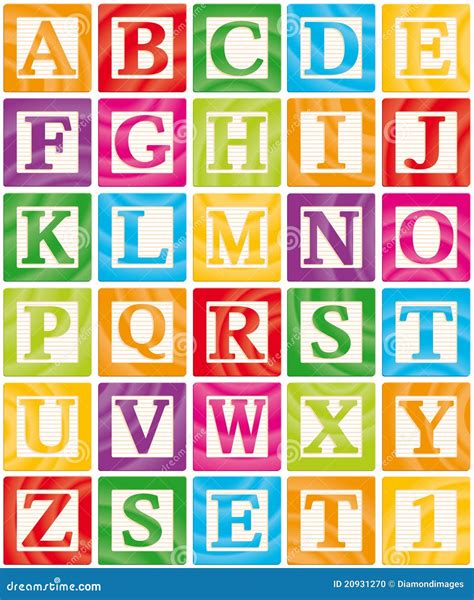 Baby Blocks Set 1 Of 3 - Capital Letters Alphabet Stock Photo - Image ...