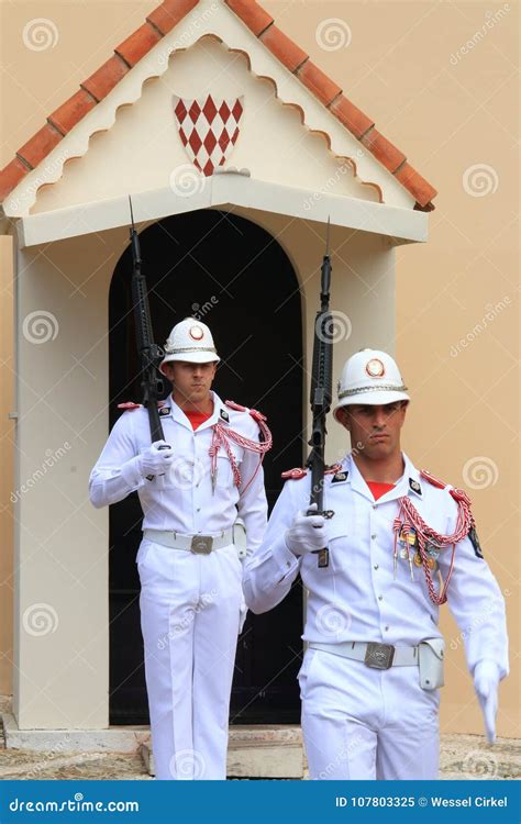 Ceremonial Couple of Guards Near Prince`s Palace of Monaco Editorial Image - Image of europe ...