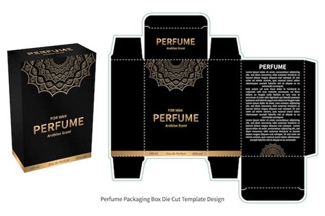 Premium Vector | Perfume Packaging Box Die Cut Template Design