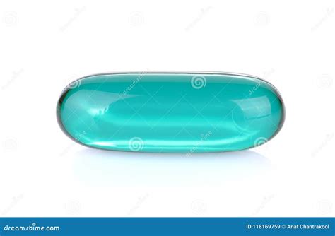 Blue Transparent Pills Content Medicine Capsule on White Background ...