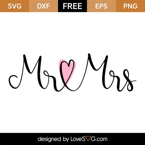 Mr & Mrs | Lovesvg.com