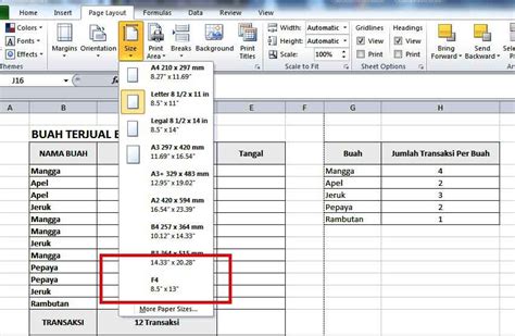 Tips Setting Ukuran Kertas Microsoft Excel Sebelum Di Print