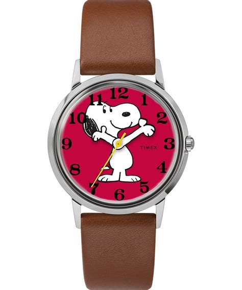 Timex Todd Snyder Snoopy Leather Ladies Watch TW2T39400JR - Walmart.com