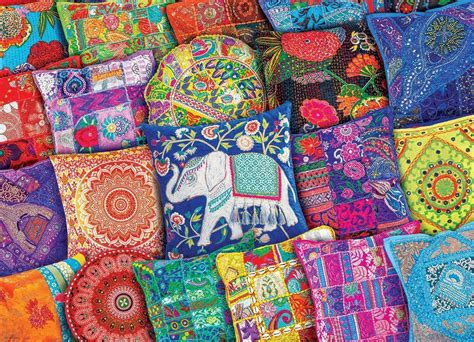 Indian Pillows 1000 piece jigsaw - Asterisk Jigsaw Puzzles