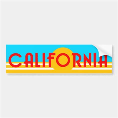 VIntage California Logo Bumper Sticker | Zazzle