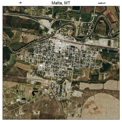 Aerial Photography Map of Malta, MT Montana