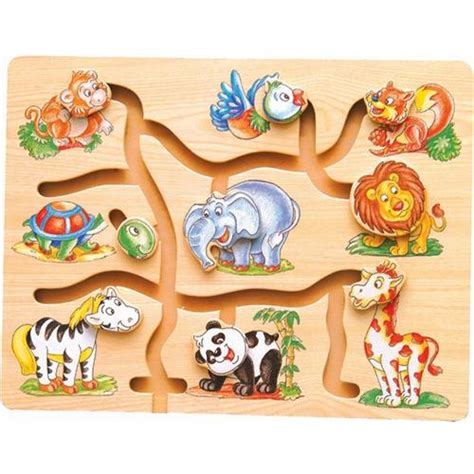 Animals Maze - Wooden Puzzle Play