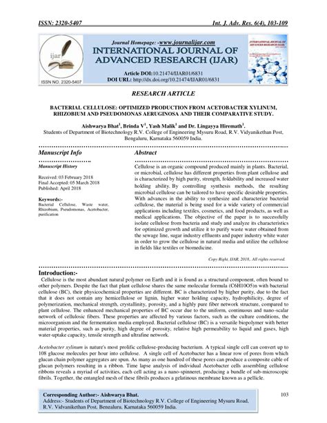 (PDF) BACTERIAL CELLULOSE: OPTIMIZED PRODUCTION FROM ACETOBACTER XYLINUM, RHIZOBIUM AND ...