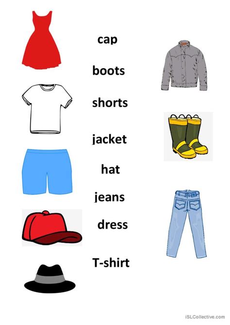 Clothes match vocabulary flashcards…: Français FLE fiches pedagogiques ...