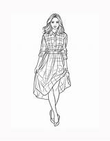 Fashion Coloring Pages Free Printable PDF sketch template