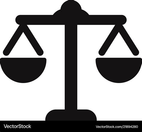 Law scale icon justice symbol Royalty Free Vector Image