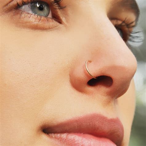 Nose Ring/24 22 20 Gauge/Gold Filled Nose Hoop/14K Gold Filled