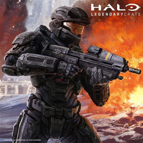 Noble 6, Halo Legendary Loot crate art by Isaac Hannaford | Halo espartano, Jefe maestro de halo ...