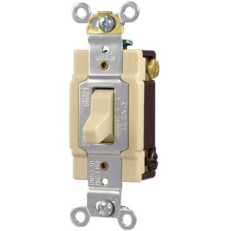 Shop Cooper Wiring Devices Single Pole 3-Way Ivory Light Switch at Lowes.com