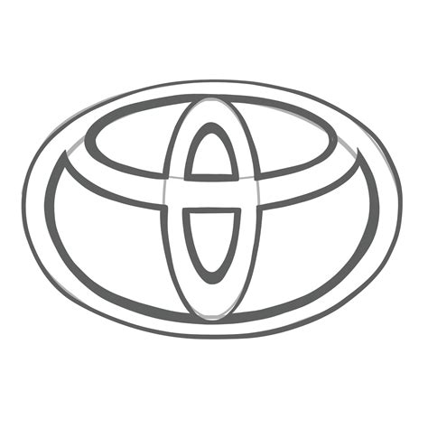 How to draw a Toyota logo - Sketchok easy drawing guides