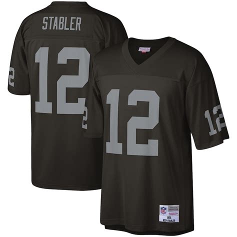 Men's Las Vegas Raiders Ken Stabler Mitchell & Ness Black Legacy ...