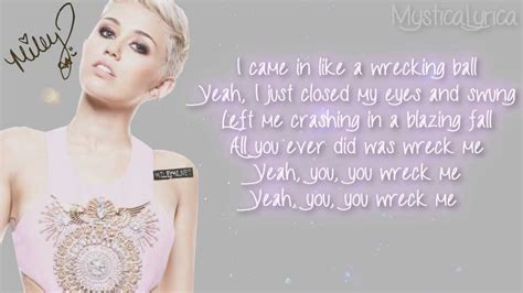 Miley Cyrus - Wrecking Ball (Lyrics) - YouTube