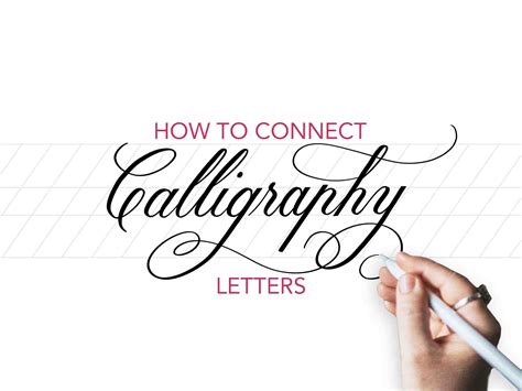 How to connect copperplate calligraphy letters - iPad Calligraphy