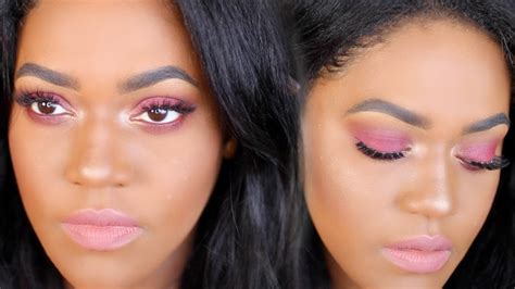 MAKEUP TUTORIAL FOR BROWN SKIN! PINK | BROWN SKIN WOC - YouTube